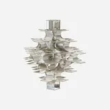 Max Sauze, chandelier, c. 1970, aluminum, zinc-plated steel