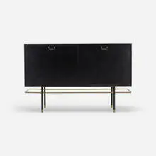 cabinet by Harvey Probber, c. 1955, lacquered wood, brass, sold Apr 2018