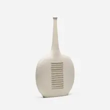 Monumental vessel by Bruno Gambone, c. 1970, glazed stoneware, sold Apr 2018