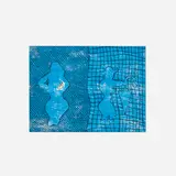 William Copley, Figures on Blue, 1979, lithograph on paper
