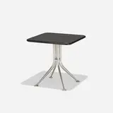 Alexander Girard, occasional table, model 66352, 1967, cast aluminum, granite, rubber