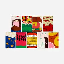 Stephen Frykholm, collection of nine Herman Miller Summer Picnic posters, 1970-78, screenprint on paper