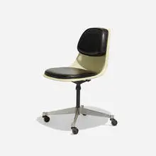 Charles and Ray Eames, PSCC-4, 1962, molded fiberglass, cast aluminum, vinyl, enameled steel, rubber