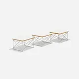 LTRs, set of three by Charles and Ray Eames, 1950, laminate over plywood, zinc-plated steel, sold Mar 2018