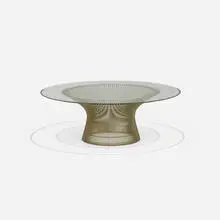 Warren Platner, coffee table, c. 1965, chrome-plated steel, glass