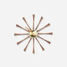 Spool wall clock, model 2239 by George Nelson & Associates, 1957, walnut, brass, birch, enameled aluminum, sold Mar 2018