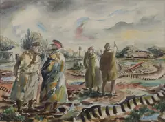 Eric Dawson, Untitled, 1944 pen and ink and watercolour 22.5 x 30.5cm .