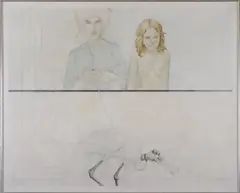 Ian Hunter, Untitled, c.1973 mixed media on board 97 x 120cm .