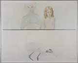 Ian Hunter, Untitled, c.1973 mixed media on board 97 x 120cm .