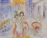 Roy Spencer, Untitled, watercolour and bodycolour 35.5 x 44.5cm .