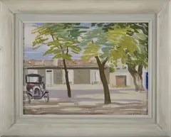 Mary Adshead, Untitled, oil on board 30.5 x 40.5cm .