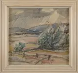 Elsie Marion Henderson, Untitled, ink and pastel 22.5 x 30.5cm Provenance: From the artist's estate. .
