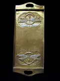 Glasgow Style, A rectangular two handled brass tray,, A rectangular two handled brass tray,