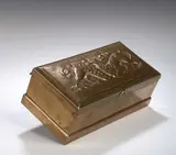 A brass casket, by Alexander Ritchie of Iona, A brass casket,, sold Nov 2003