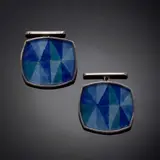 Norman Grant, A pair of siver and enamel cufflinks,, A pair of siver and enamel cufflinks,