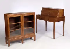 Cotswold school, A walnut side cabinet,, A walnut side cabinet,