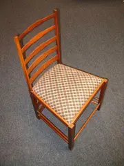 Charles Rennie Mackintosh, Untitled, 1917, A mahogany ladder back chair designed for Derngate