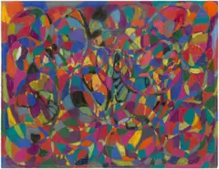 Adolf Hölzel, Dynamische Kreisrhythmen, Um 1930, Pastell auf Velourspapier