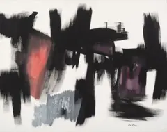 Zerstörte Brücke by Fritz Winter, 1962, Öl auf Leinwand, sold Jun 2025