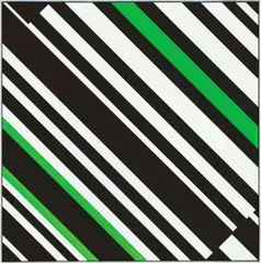GRÜN IM QUADRAT by Günter Fruhtrunk, 1971, Acryl auf Leinwand, in Aluminiumleiste, sold May 2024
