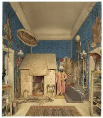 Eduard Gaertner, INDISCHES KABINETT DES PRINZEN WALDEMAR IM Königlichen SCHLOSS BERLIN, 1849, Aquarell und Deckfarbe über Bleistift auf Papier