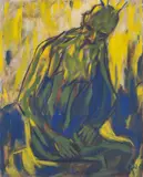 Sterbender Moses by Christian Rohlfs, 1924, Öl auf Leinwand, sold Jun 2023