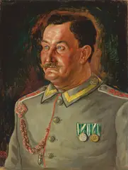 Otto Dix, Porträt Bruno Alexander Roscher, 1915, Öl auf Pappe