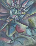 Johannes Molzahn, Musik, 1916, Öl auf Leinwand