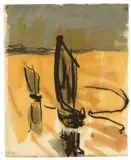 Dschunken im Gelben Meer by Emil Nolde, 1913, Aquarell und Tuschpinsel auf Japanbütten, sold Dec 2020