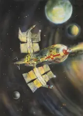 Teodor Rotrekl, Satellite, 1987, watercolour, paper