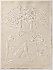 Peter Oriešek, Faust, 1987, structural print, paper