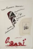 Claes Oldenburg, Untitled (New Pasadena Museum) (from Notes), 1968, 7-color lithograph on Rives BFK paper