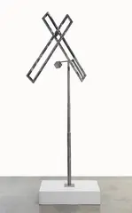 George Rickey, Two Open Rectangles Diagonal Jointed Gyratory II, 1997, Stainless steel