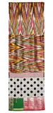 Robert Rauschenberg, Samarkand Stitches #VI (from Samarkand Stitches), 1988, Unique fabric assemblage with screenprinting on Ikat silk fabric