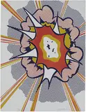 Roy Lichtenstein, Explosion (from Portfolio 9), 1967, Color lithograph on Rives BFK paper