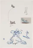 Claes Oldenburg, Untitled (Sneaker Lace) (from Notes), 1968, 6-color lithograph on Rives BFK paper