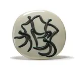 Pablo Picasso, Four Dancers, 1956, Convex wall plaque of white earthenware clay, engraving accentuated with oxidized paraffin