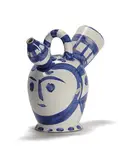 Pablo Picasso, Ice-pitcher, 1952, Turned pitcher of white earthenware clay, decoration in oxides, knife engraved on white enamel
