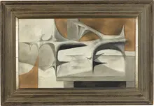 Bentley Schaad, Thorn Fragment, 1957, Mixed-media collage