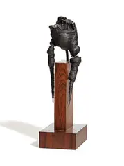 Jack Stuck, Figure, c. 1960, Bronze mounted to rosewood base