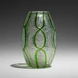 Exhibition cameo vase by Tiffany Studios, c. 1909, hand-blown and wheel-carved Favrile glass, sold Oct 2023