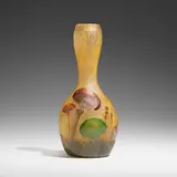 Daum, Champignon vase, c. 1900, acid-etched, wheel-carved and enameled cameo glass