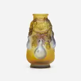 Rare mold-blown gourd vase by Galle, c. 1920, mold-blown glass, sold Oct 2023