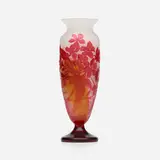 Galle, Vase with cherry blossoms, c. 1920, acid-etched and wheel-carved cameo glass