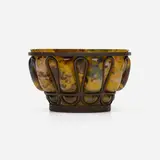 Daum and Majorelle, Bowl, c. 1920, hand-blown glass, steel