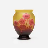 Galle, Anémones vase, c. 1920, acid-etched and wheel-carved cameo glass