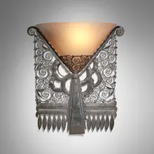 attribution Marcel Bergue, Art Deco wall sconce, c. 1925, nickel-plated iron, plastic