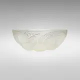 Dahlias coupe vasque by René Lalique, c. 1921, opalescent glass, sold Oct 2023