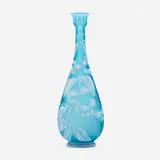 Stevens & attribution Williams, Vase with flowering branches, c. 1890, acid-etched and wheel-carved cameo glass