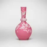 Stevens & attribution Williams, Vase with blackberries, c. 1890, acid-etched and wheel-carved Rose du Berri cameo glass